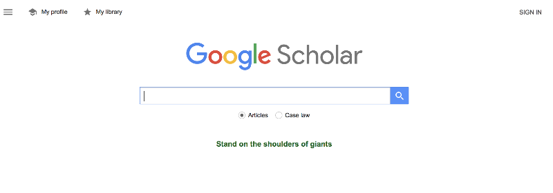 Google Scholar Step 1